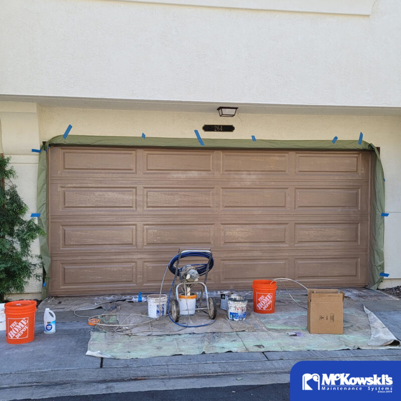 Chula Vista HOA Garage Door Paint Job | McKowski's Maintenance Systems
